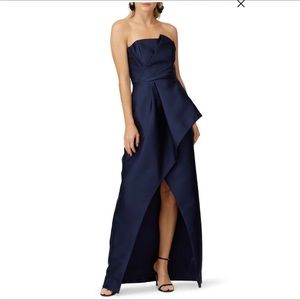 Parker Navy Strapless Gown